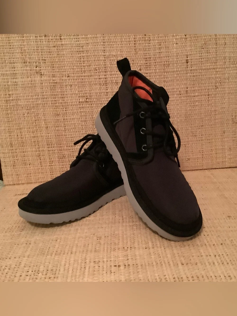 UGG Black Chukka Boots UGG Neumel Zip MLT Black Nylon Boots Urban Outfitters